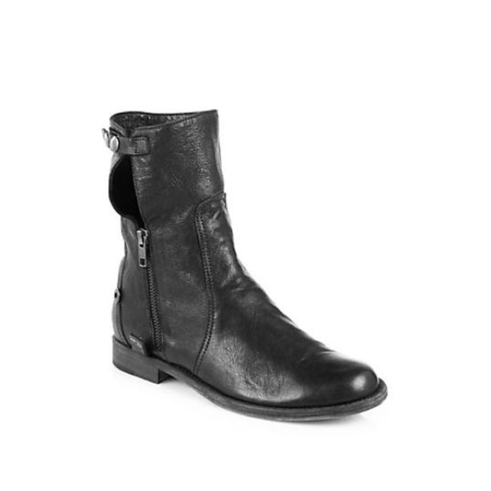 LD TUTTLE The Strike Leather Foldover Moto Boot